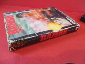 Rambo (Nintendo NES) COMPLETE w/ Manual, game, & **DAMAGED BOX**