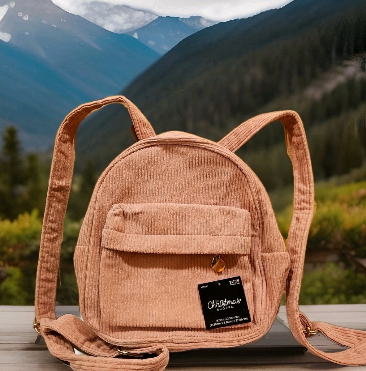 Mini Backpack Corduroy Backpack Purse Casual Daypack for Women