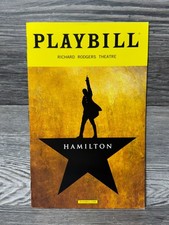 HAMILTON, RICHARD RODGERS THEATRE, JANUARY 2018, BROADWAY PLAYBILL