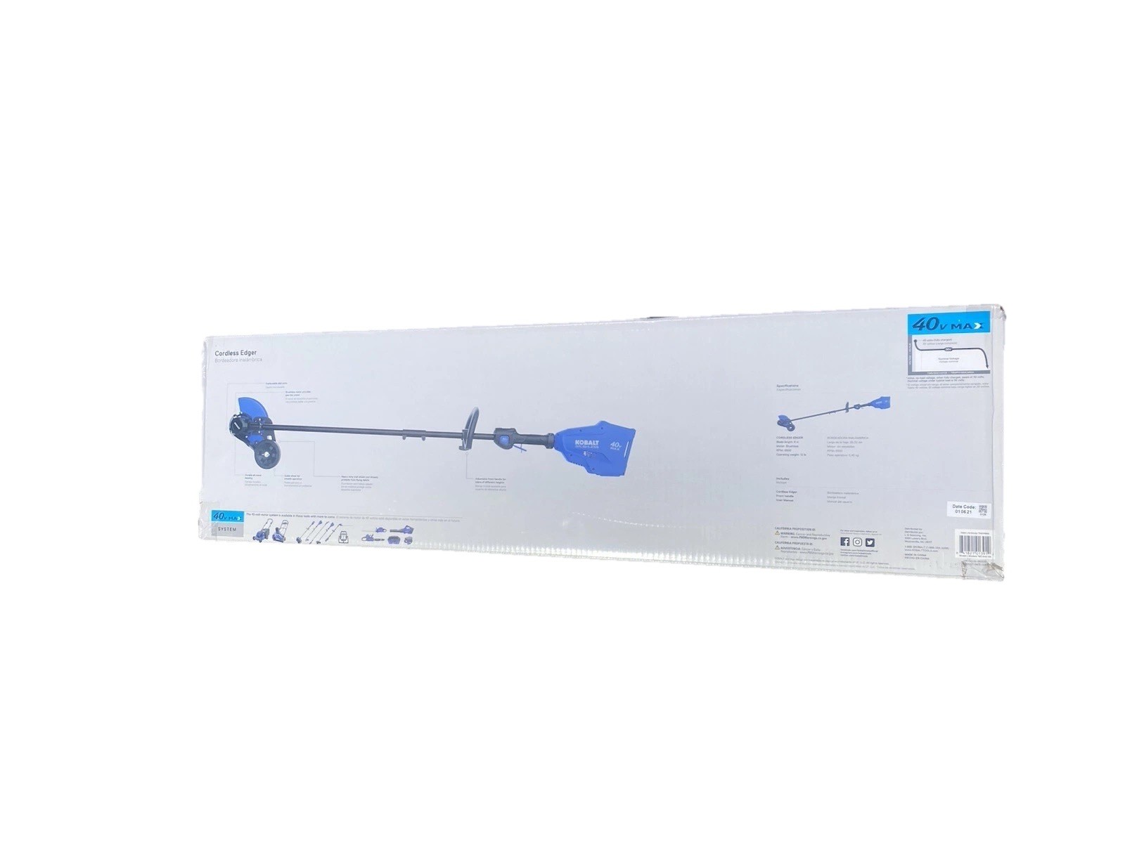 Kobalt 40V 8-in Handheld Brushless Cordless Battery Lawn Edger Tool Only No Batt