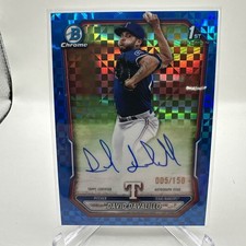 2026 Bowman Chrome David Davalillo Blue X Fractor Auto  /150 Rangers