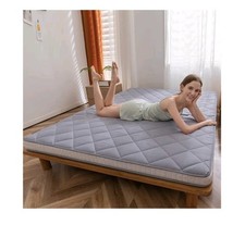 Japanese Floor Futon Mattress Size, Roll Up Folding Bed, Diamond Twin Grey