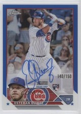 2023 Topps Chrome Rookie Blue Refractor 140/150 Esteban Quiroz #RA-EQ Auto 14im