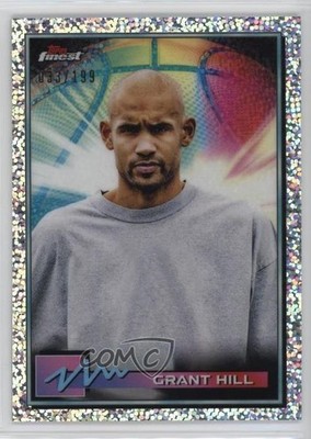 2021 Topps Finest Speckle Refractor 33/199 Grant Hill #33 HOF 15ej
