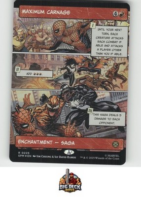 FOIL MAXIMUM CARNAGE (BORDERLESS) MARVEL'S SPIDER-MAN MTG NM/M
