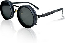 Hand Made Nd-400 9 Gears round Polarized Adjustable Dimming Men Sunglasses Women