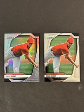 2025 Panini Prizm Baseball Chase Burns #86 Base + Silver #24 Insert Reds