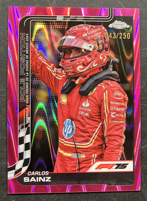 043/250 Pink RayWave Carlos Sainz #121 Ferrari - 2025 Topps Chrome Formula 1 F1