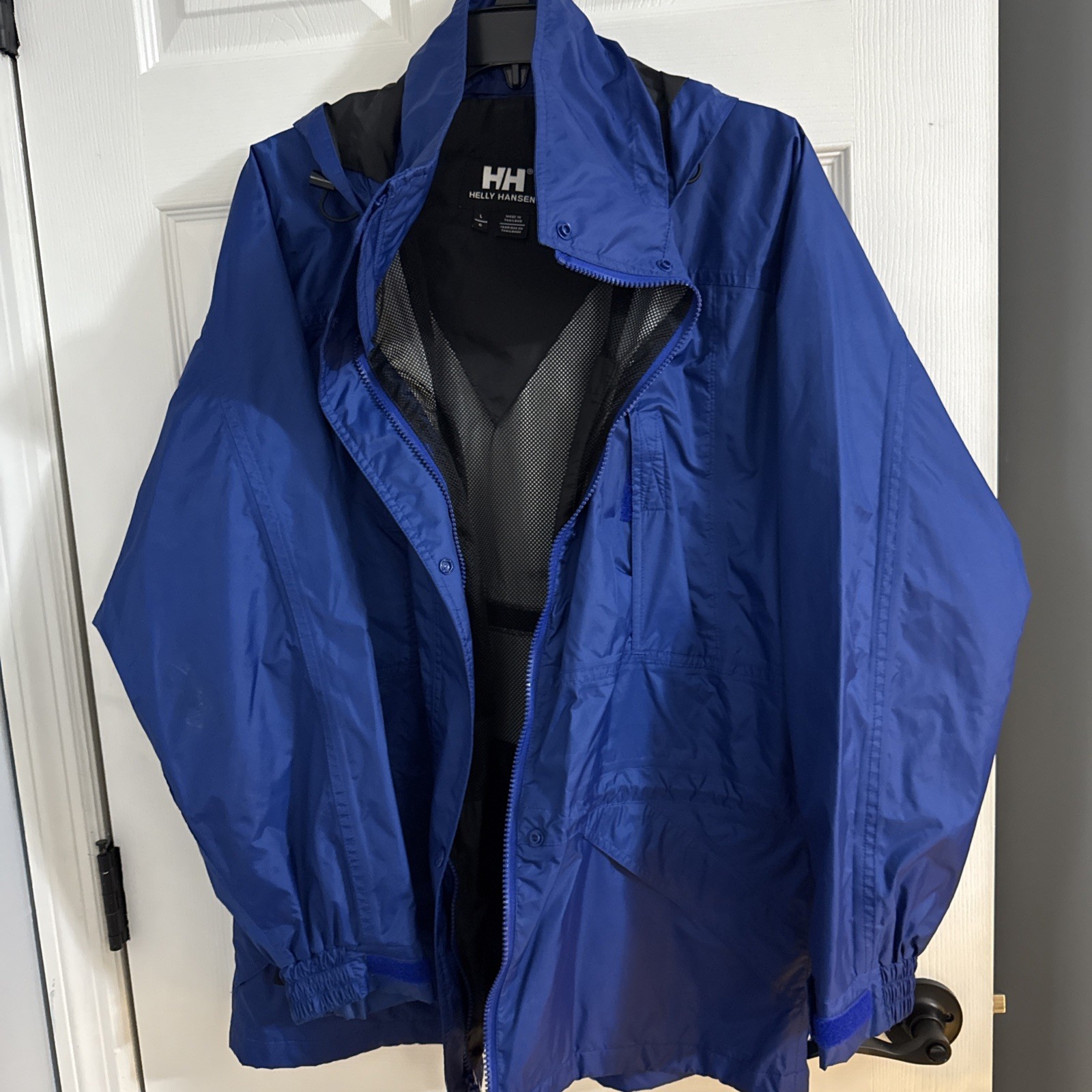 Large Helly Hansen Blue  Full Zip Windbreaker Jac… - image 1