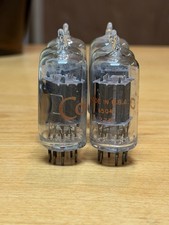 Pair of  1965 RCA 12AU7A/ECC82 Vacuum Tubes Side D Getter Clear Top Test 98/98