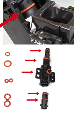 O-Ring Dichtung  Saeco Philips Gaggia Kaffeevollautomat EP HD RI SUP SM + Fett