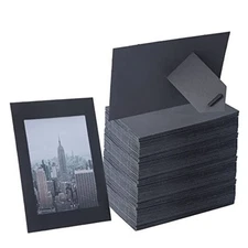 200 Pack Standing Paper Picture Frames 4x6,Cardboard Photo 200PK Black-200Pack