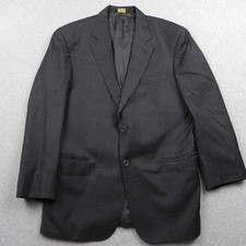 Jos A Bank Suit Jacket Mens 40R Gordon Gray Wool Windowpane Signature Gold Coat