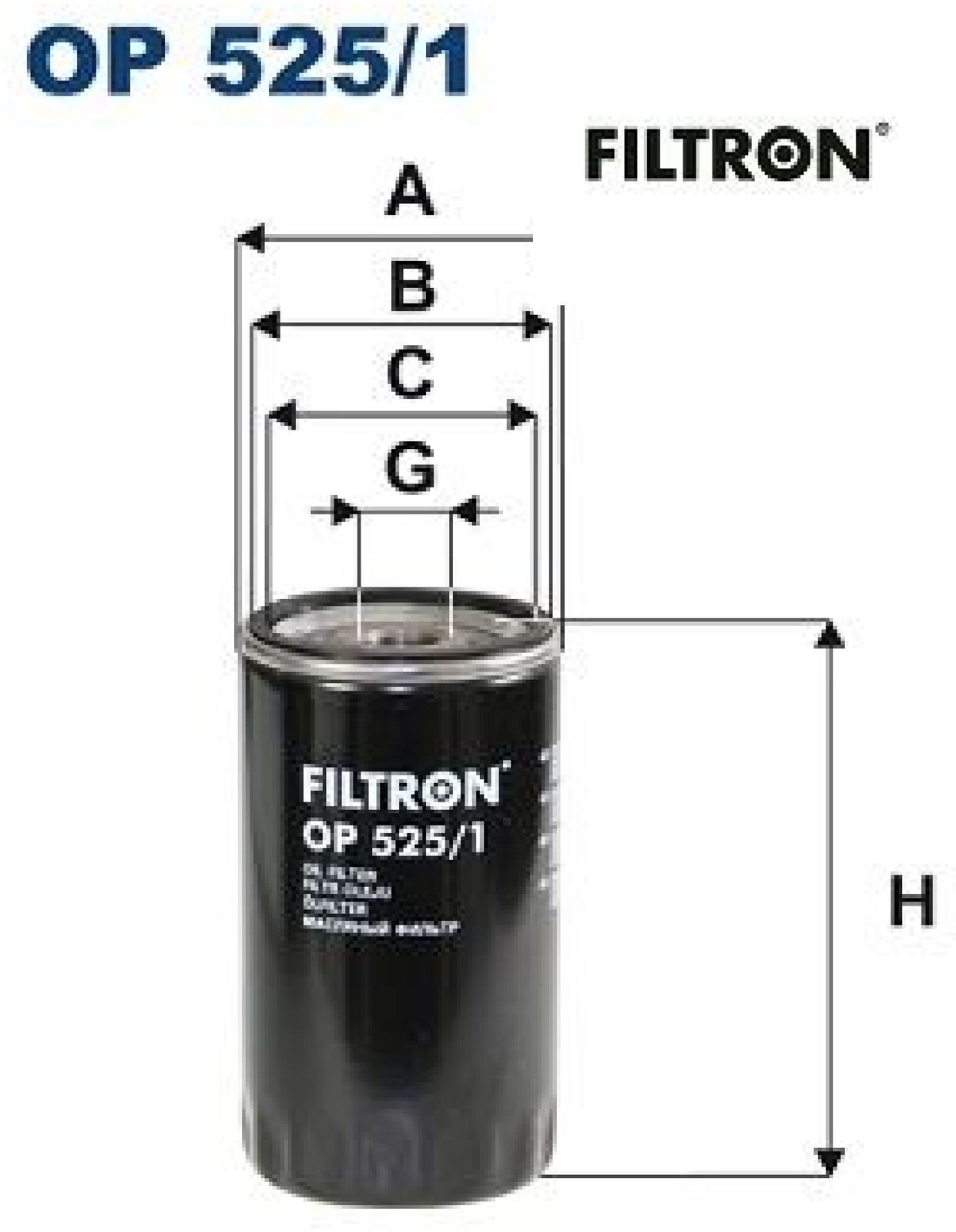FILTRON OP525/1 Ölfilter Motorölfilter für Audi