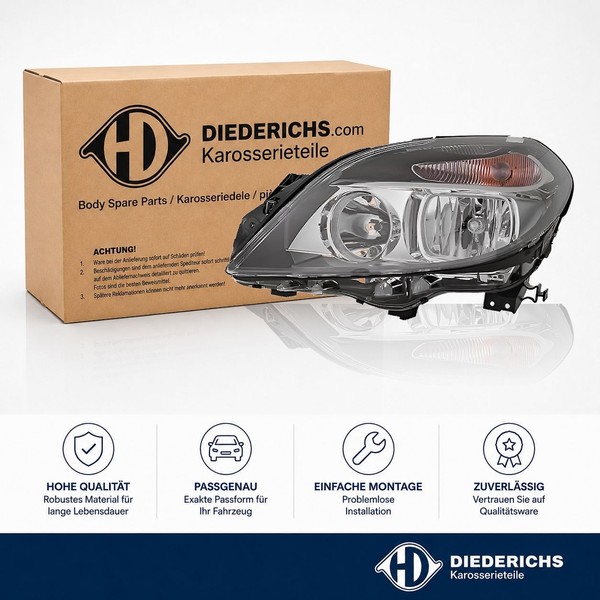 Hauptscheinwerfer Links Diederichs 1686083 FÜR Mercedes Frontscheinwerfer-image