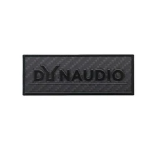 DYNAUDIO Speaker Custom Made carbon fibre Logo Badge 106mm(4.17")X39mm(1.54")