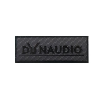 DYNAUDIO Speaker Custom Made carbon fibre Logo Badge 106mm(4.17'')X39mm(1.54'')