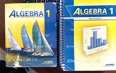 ABeka ALGEBRA 1 Set: Worktext + Solution Key (2016) - GOOD, Free Shipping