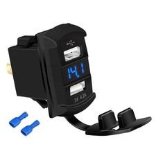 Marine USB Rocker Switch 12V Dual Charger Ports 4.2A Waterproof Outlet Socket...