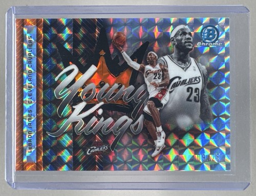 LeBron James 2025 Bowman Chrome #YK-5 Orange Geometric Refractor Young Kings /25