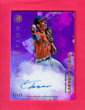 CARSON TUCKER 2021 Topps Bowman Inception Prospect AUTO FUSCHIA /75 PA-CT Indian