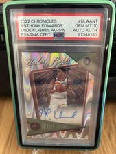 Anthony Edwards 2022 Panini Chronicles Under the Lights Auto /25 PSA 10 POP 1!!!