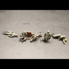 3D Printed 1/72 WWII German Fallen 5 Soldiers Scene Model