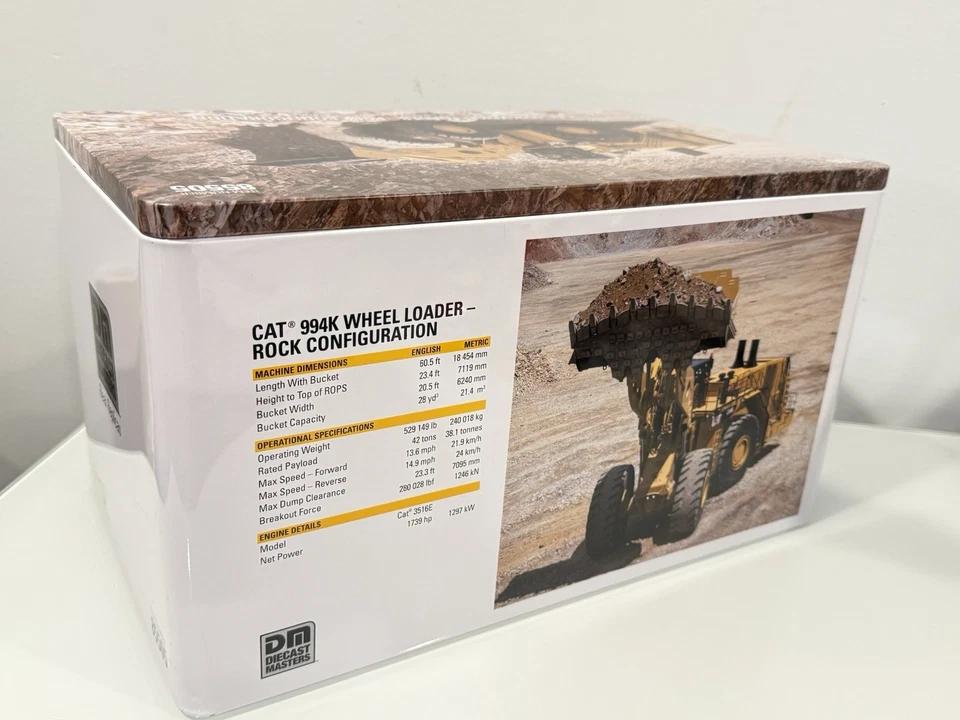 1/50 Scale CAT 994K Wheel Loader w/ Rock Bucket by Diecast Masters 85505 USED!!! - Image 2 of 4