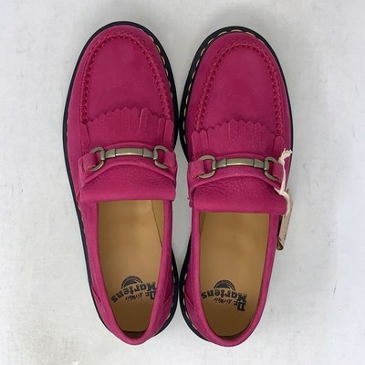 Dr Martens Adrian Snaffle Fuchsia Pink Nubuck Leather Loafers