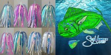 10 Piece 6" Mylar 1/8oz Acrylic Bullet Head Trolling Lure Set