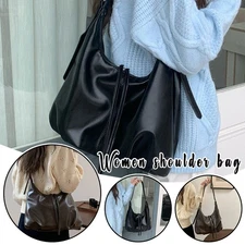 Women's PU Leather Hobo Bag Large Capacity Crossbody Tote Shoulder Purse.