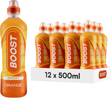 Boost Sport Orange Isotonic Sports Drink, 12 Pack, 500Ml Bottles