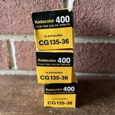 Lot of 3 KODAK - Kodacolor 400 CG-135-36 35mm Fast Color Negative Film