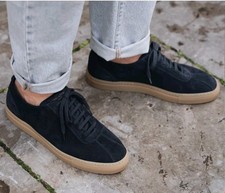 Scarpe sneakers Velasca Teppa uomo taglia 39 blu scamosciate fatte a mano in Italia