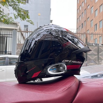 Bluetooth Motorcycle Intercom Helmet Built-in Camera Modular Motocross Helmets