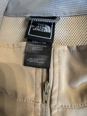 The North Face Apex Bionic Vest Mens XXL Khaki Tan Softshell Windwall Full Zip