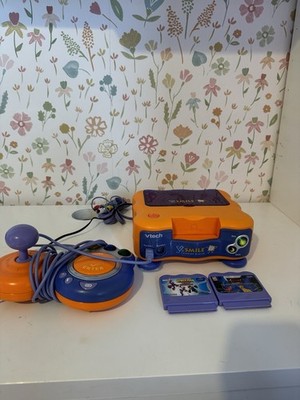 VTECH V Smile Kinder TV Lernsystem Konsole mit 2 Spielen & Controller