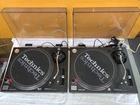 Technics SL-1200MK3D Black Pair x2 Direct Drive DJ Turntable Quartz Shure M44G