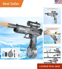 Upgraded Electric Water Gun - LED Effects & Detachable Tank for Endless Fun