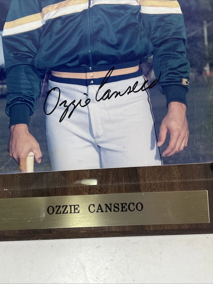 Jose Canseco Autographed Picture With Plaque Mounted EE - Image 2 of 3