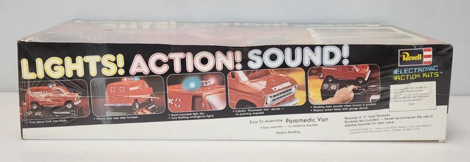 1978 Revell Paramedic Van Electronic Action Kit 1/20 Model H-800, New Sealed - Image 4 of 4