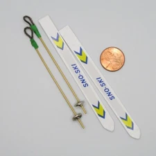 Dollhouse Miniature Sport Winter Skis with Poles IM65617