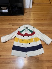 Vintage Hudson Bay Rainbow Peacoat Double Button Women’s Large