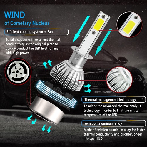 For Hyundai Sonata 2006 2007 2008 6X White LED Headlights + Fog Light Bulbs Kits - Picture 8 of 12
