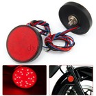 2X Red LED Reflector Rear Brake Stop Tail Light Turn Signal Round Motorcycle ATV