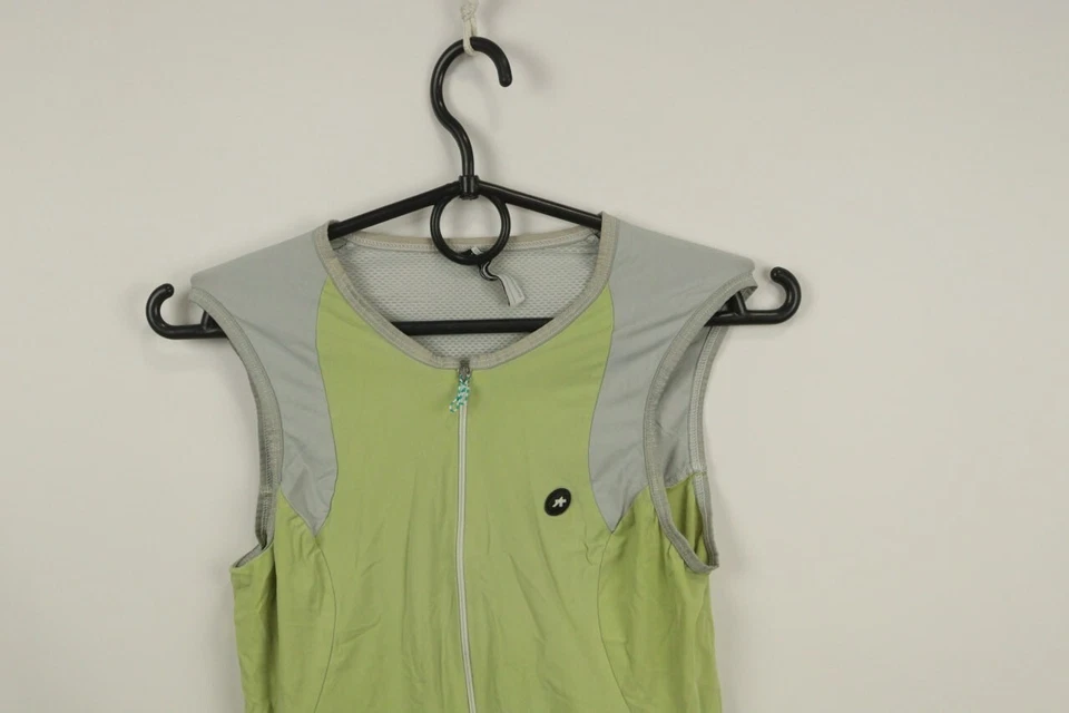 Assos Green/Gray Polyamide Sleeveless Full Zipper Cycling Vest L - Image 2 of 4