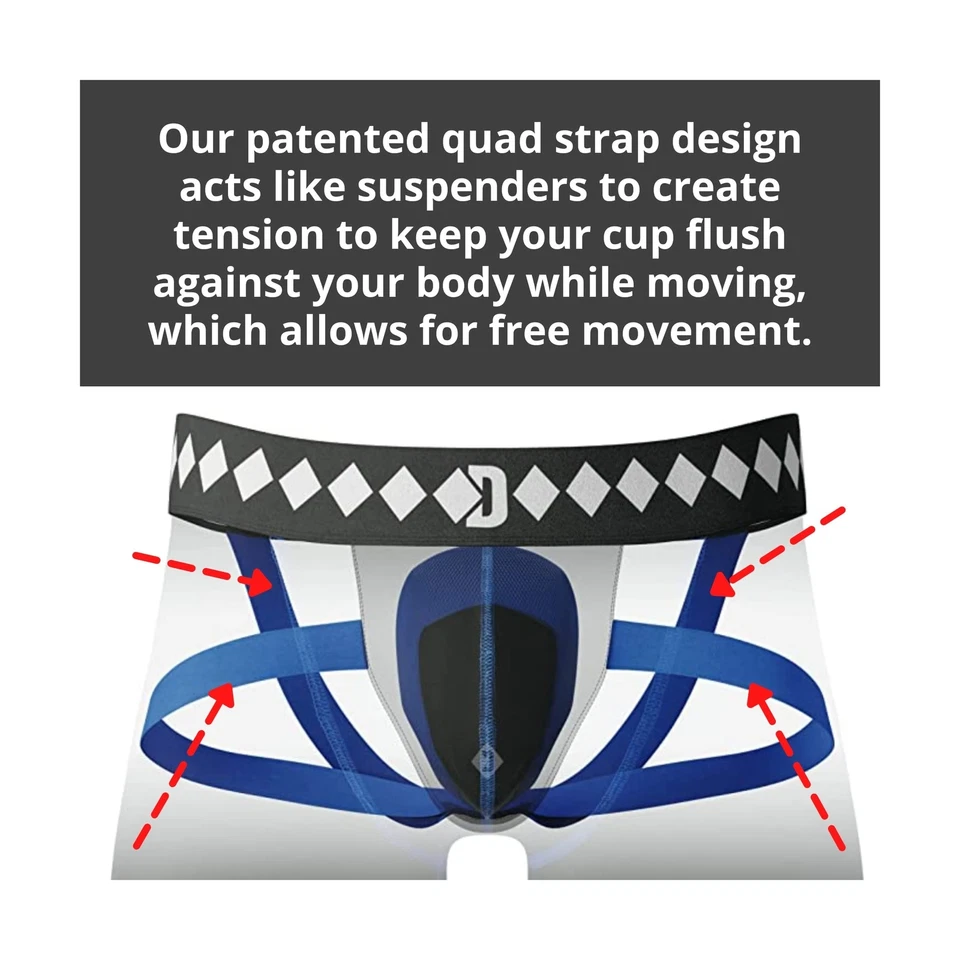 Компрессионный короткий встроенный ремешок Diamond для смешанных боевых искусств и спортивная чашка для паха Protec... - Изображение 3 из 4