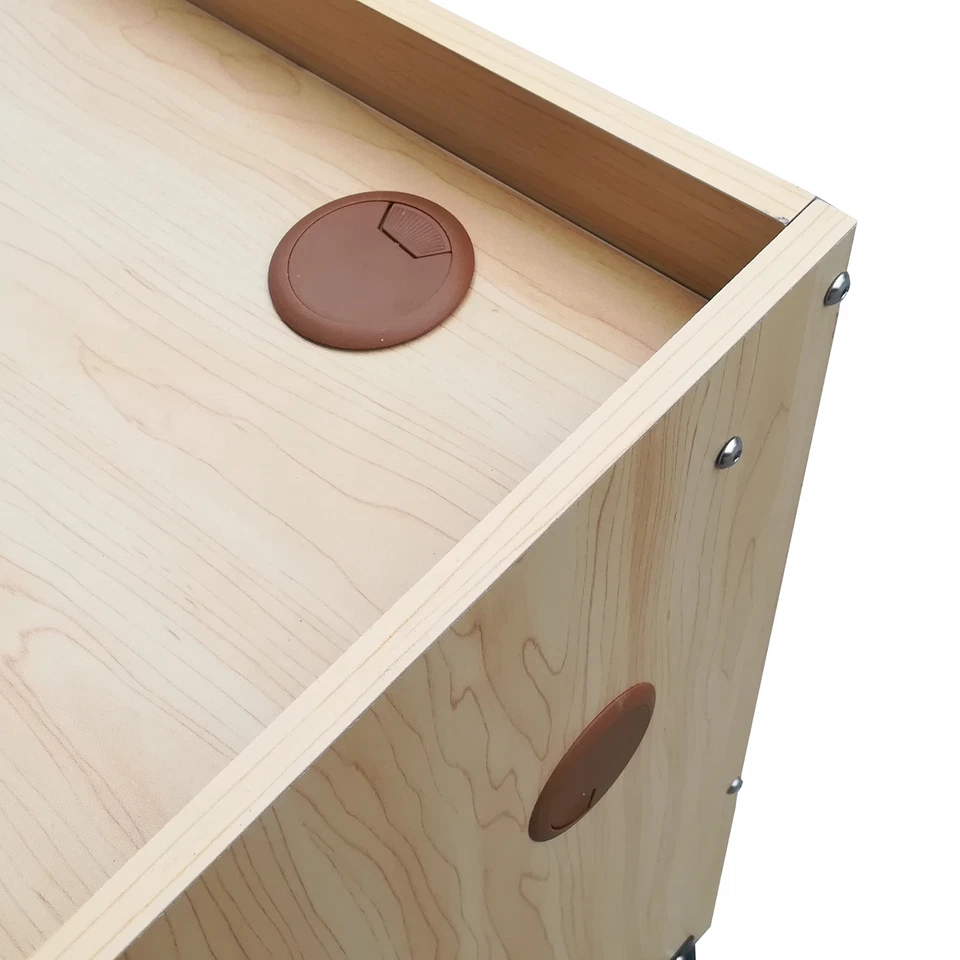 24英寸儿童电脑桌木制单人电脑桌带可调节键盘架 — 第 3/4 张图片