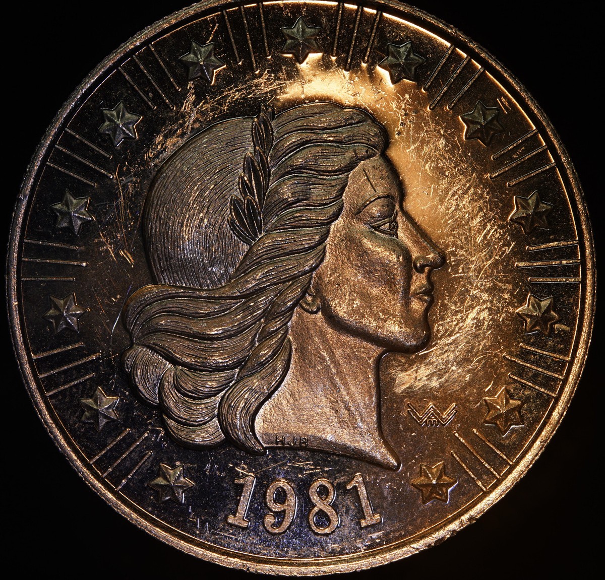 1981 World Wide Mint Lady Liberty American Eagle 1oz 999