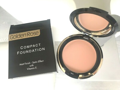 GOLDEN ROSE Kompakt Make-up Creme mattierend glättend 01 BEIGE rosé 9gr NEUF